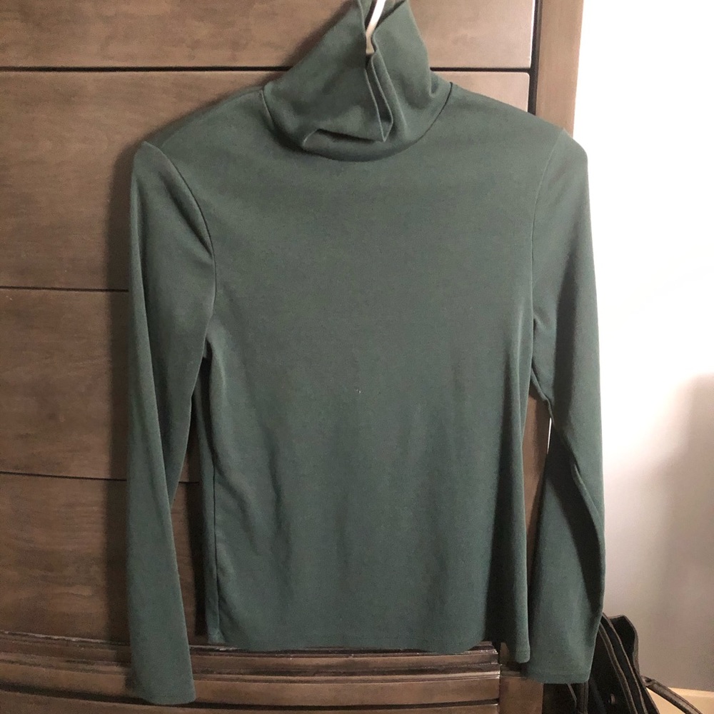 Green turtle neck
